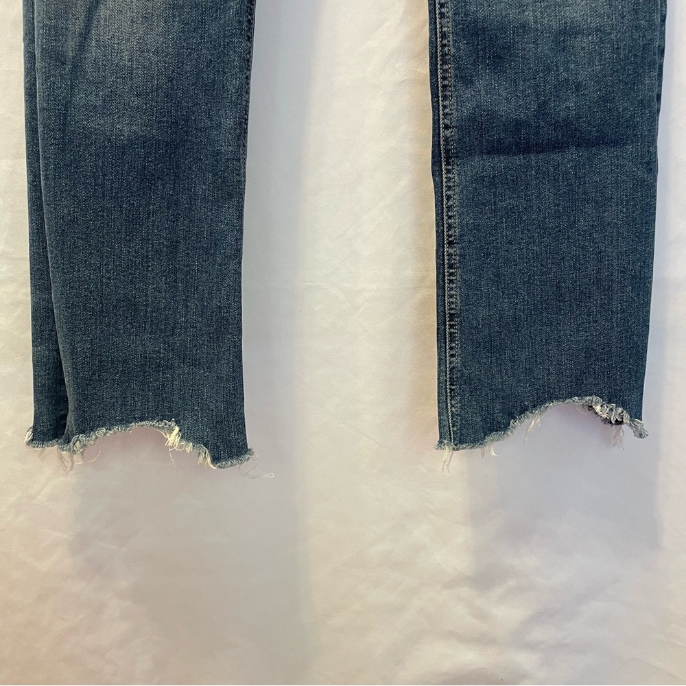Rag & Bone Nina High Rise Ankle Flare Jeans Denim Straight Leg Raw Hem Frayed 25 - Picture 4 of 16
